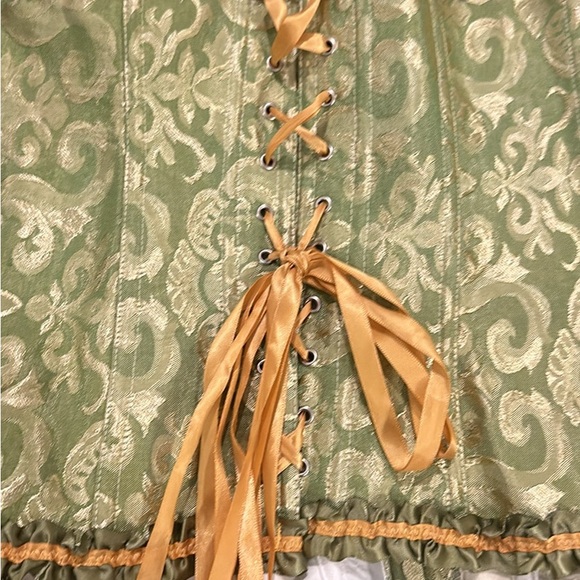 Lace Up Corset Top with ribbing - Picture 4 of 5